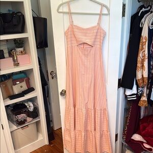 Orange Tiered Ruffled Maxi dress